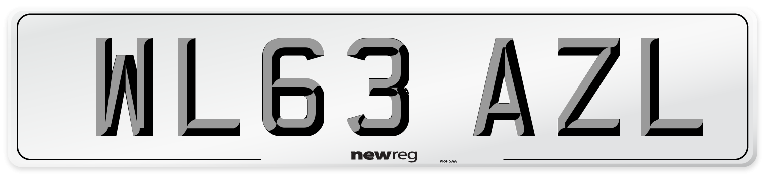 WL63 AZL Number Plate from New Reg